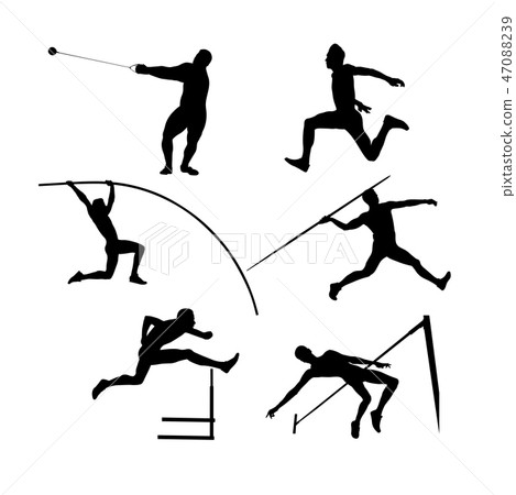set group athletes men athletics set group athletes men athletics 47088239