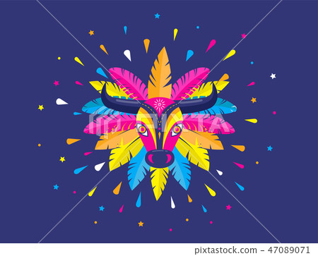 Carnaval de Barranquilla, Colombian carnival party. Vector illustration, poster and flyer Carnaval de Barranquilla, Colombian carnival party. Vector illustration, poster and flyer 47089071