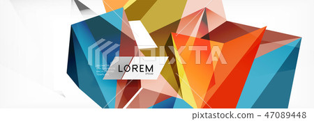 Science background. Abstract triangle pattern. Vector abstract geometric template Science background. Abstract triangle pattern. Vector abstract geometric template 47089448