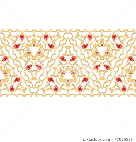 Luxury seamless pattern with golden scrolls Luxury seamless pattern with golden scrolls 47089536