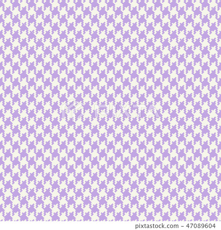 Vector houndstooth fabric seamless pattern. Textile ornament in  47089604