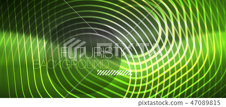Black and glowing color lines neon design, magin techno template background 47089815