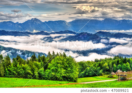 Landscape of the Julian Alps in Slovenia Landscape of the Julian Alps in Slovenia 47089921