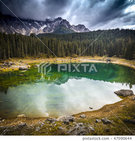 carezza lake in italy 47090644