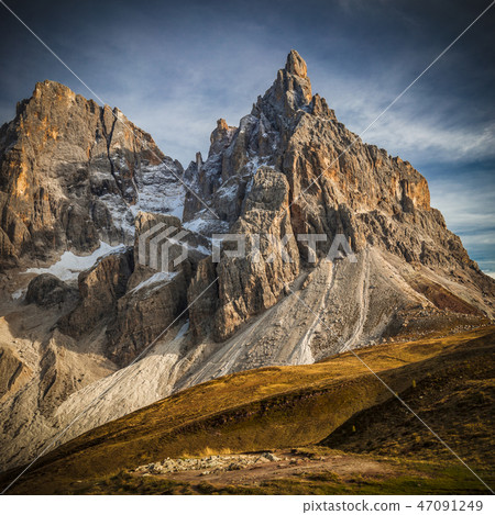 italian alps passo rolle 47091249