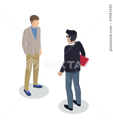 Businessman and Client Set Vector Illustration 47091495