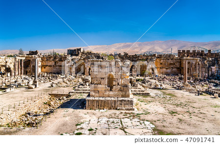 Great Court of the Jupiter Temple at Baalbek, Lebanon 47091741