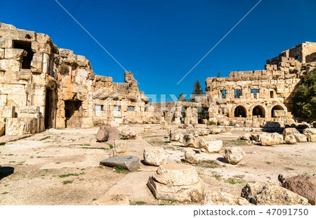 Hexagonal Court of the Temple of Jupiter at Baalbek, Lebanon 47091750