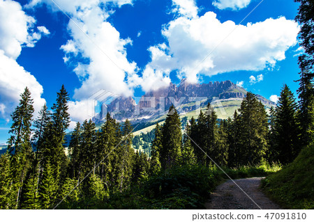 The Latemar, a mountain in the Italian Dolomites The Latemar, a mountain in the Italian Dolomites 47091810