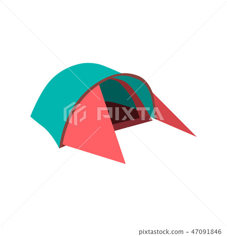 Set of tourist tents. Collection camping tent... - Stock Illustration ...