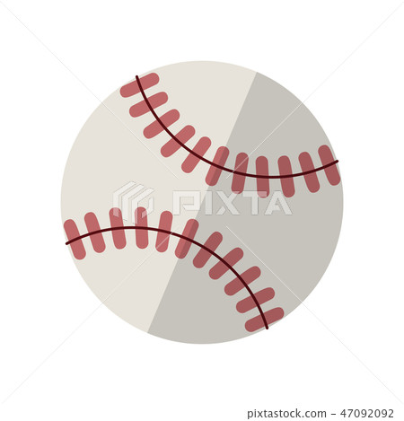 Baseball isolated on white with clipping path. Vector illustration isolated on white background Baseball isolated on white with clipping path. Vector illustration isolated on white background 47092092