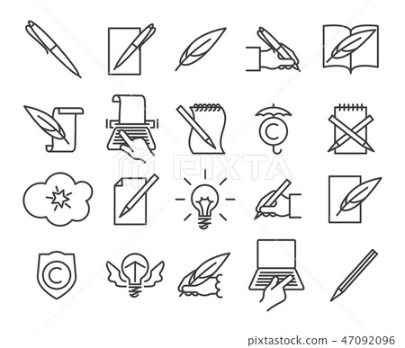 Storytelling icons set Storytelling icons set 47092096