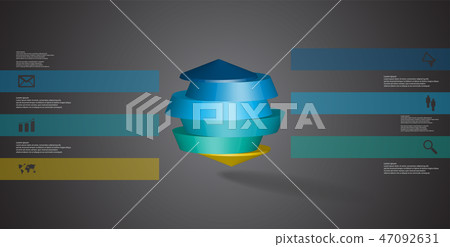 3D illustration infographic template 3D illustration infographic template 47092631