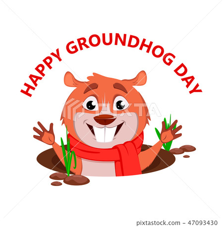 Happy Groundhog day. Funny marmot 47093430