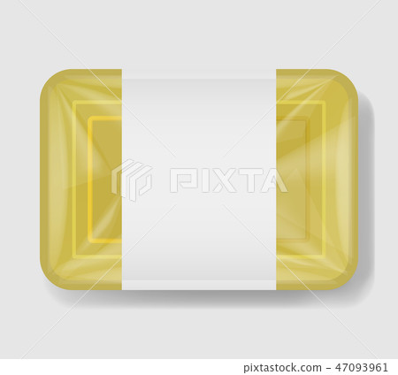 Download Plastic Tray Container With Cellophane Cover Stock Illustration 47093961 Pixta