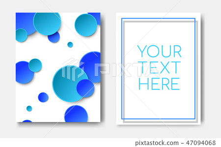 Modern trendy poster concept with geometric pattern blue circle elements and text copy space,mockup Modern trendy poster concept with geometric pattern blue circle elements and text copy space,mockup 47094068