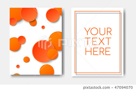 Modern trendy banner concept with geometric pattern blue circle elements and text copy space,mockup 47094070