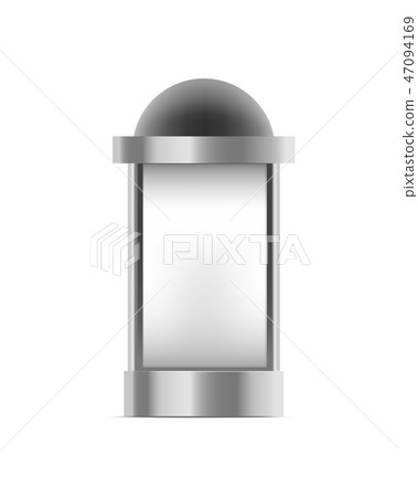Realistic Detailed 3d Blank White Trade Stand. Vector 47094169