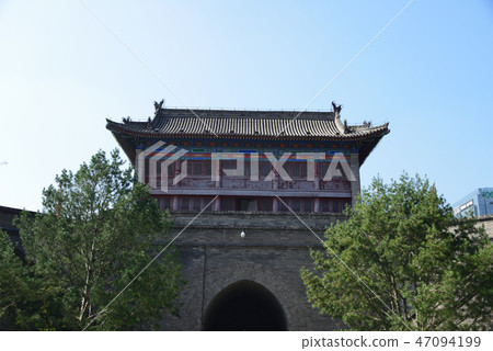 中國西安前門,城牆 中國西安前門,城牆 47094199