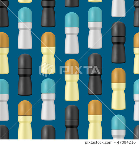 Realistic Detailed 3d Antiperspirant Seamless Pattern Background. Vector Realistic Detailed 3d Antiperspirant Seamless Pattern Background. Vector 47094210