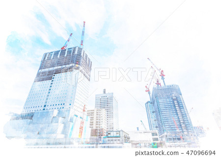 Construction image Watercolor style 47096694