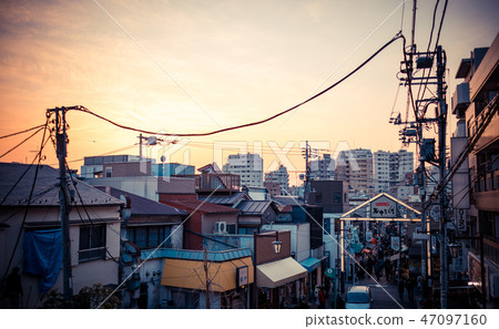 Sunset in the dusk 47097160