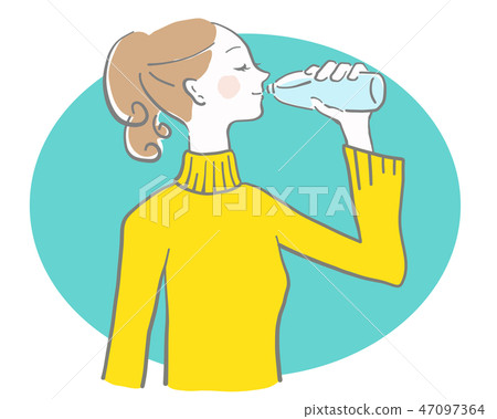 Water drinking female margin hydration supply vector Winter is hydrated Water drinking female margin hydration supply vector Winter is hydrated 47097364