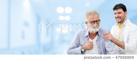 Doctor checking patient health in hospital office. Doctor checking patient health in hospital office. 47098809