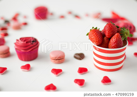 close up of red treats for valentines day close up of red treats for valentines day 47099159