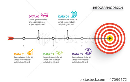 5 Infographic business with bow arrow and Target 5 Infographic business with bow arrow and Target 47099572
