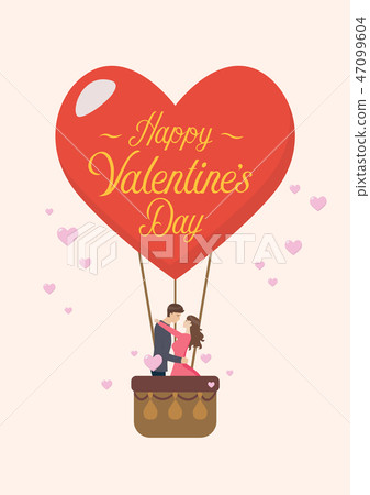 Happy Valentines day with couple are kissing  47099604