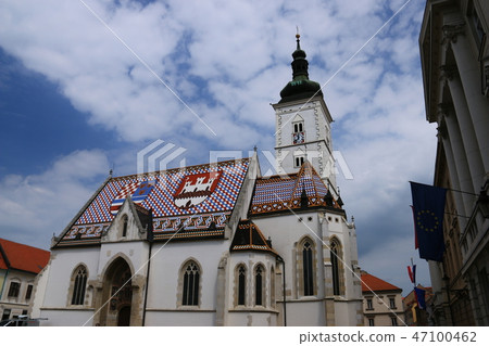 Croatia Zagreb landscape St. Mark's Church Croatia Zagreb landscape St. Mark's Church 47100462