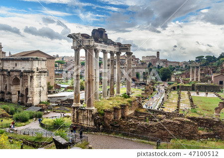 Ruins of Roman Forum. Rome. Italy Ruins of Roman Forum. Rome. Italy 47100512