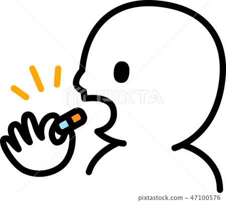 A person who takes a capsule 47100576