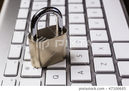 Close key lock on computer keyboard. Close key lock on computer keyboard. 47100685
