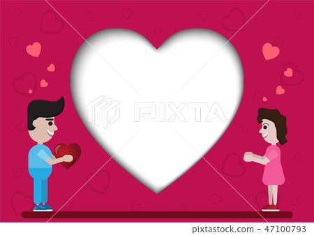valentines day background and love heart 47100793