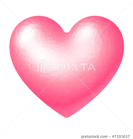 Vector red polygonal heart isolated on white... - Stock Illustration ...