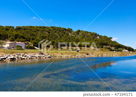 The pond by the French village Gruissan The pond by the French village Gruissan 47104171