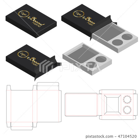 Box packaging die cut template design. 3d mock-up Box packaging die cut template design. 3d mock-up 47104520