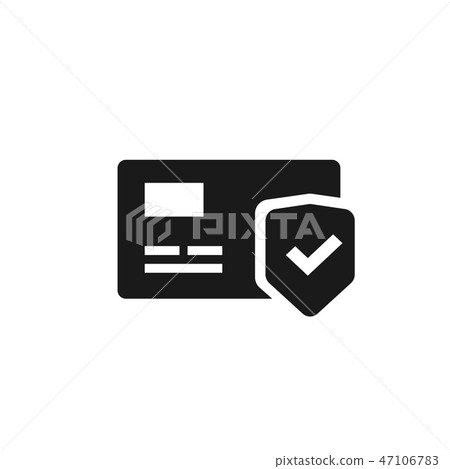 Credit card protection icon, secure payment sign - Stock Illustration ...