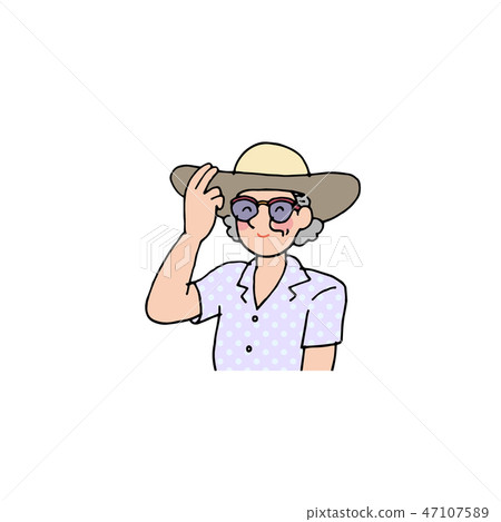 Sunlight, grandmother who avoids ultraviolet rays Sunlight, grandmother who avoids ultraviolet rays 47107589