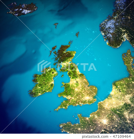 United Kingdom and Ireland map 47109464