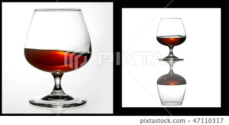 glasses and bottles for brandy and wine in the background glasses and bottles for brandy and wine in the background 47110317
