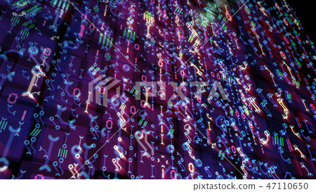 Abstract stream of stripes from pins and clasps 47110650