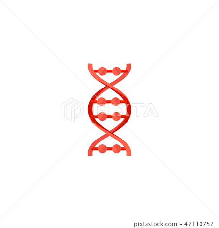 DNA molecule sign, genetic elements and icon strand. Vector 47110752