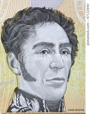 Simon Bolivar portrait from Venezuelan money  47110940