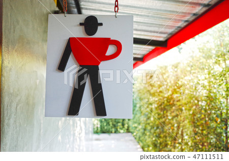 Modern toilet sign or Restroom Sign Modern toilet sign or Restroom Sign 47111511