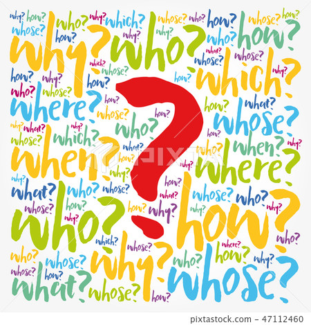 Question mark, word cloud background 47112460