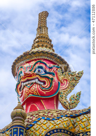 Yaksha statue, Grand Palace, Bangkok, Thailand 47112886