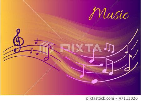 Music Notes, Melody Visual Representation on Sheet 47113020